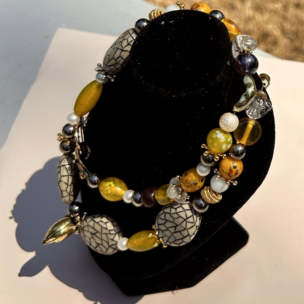 Handmade Safari themed beaded luxury necklace